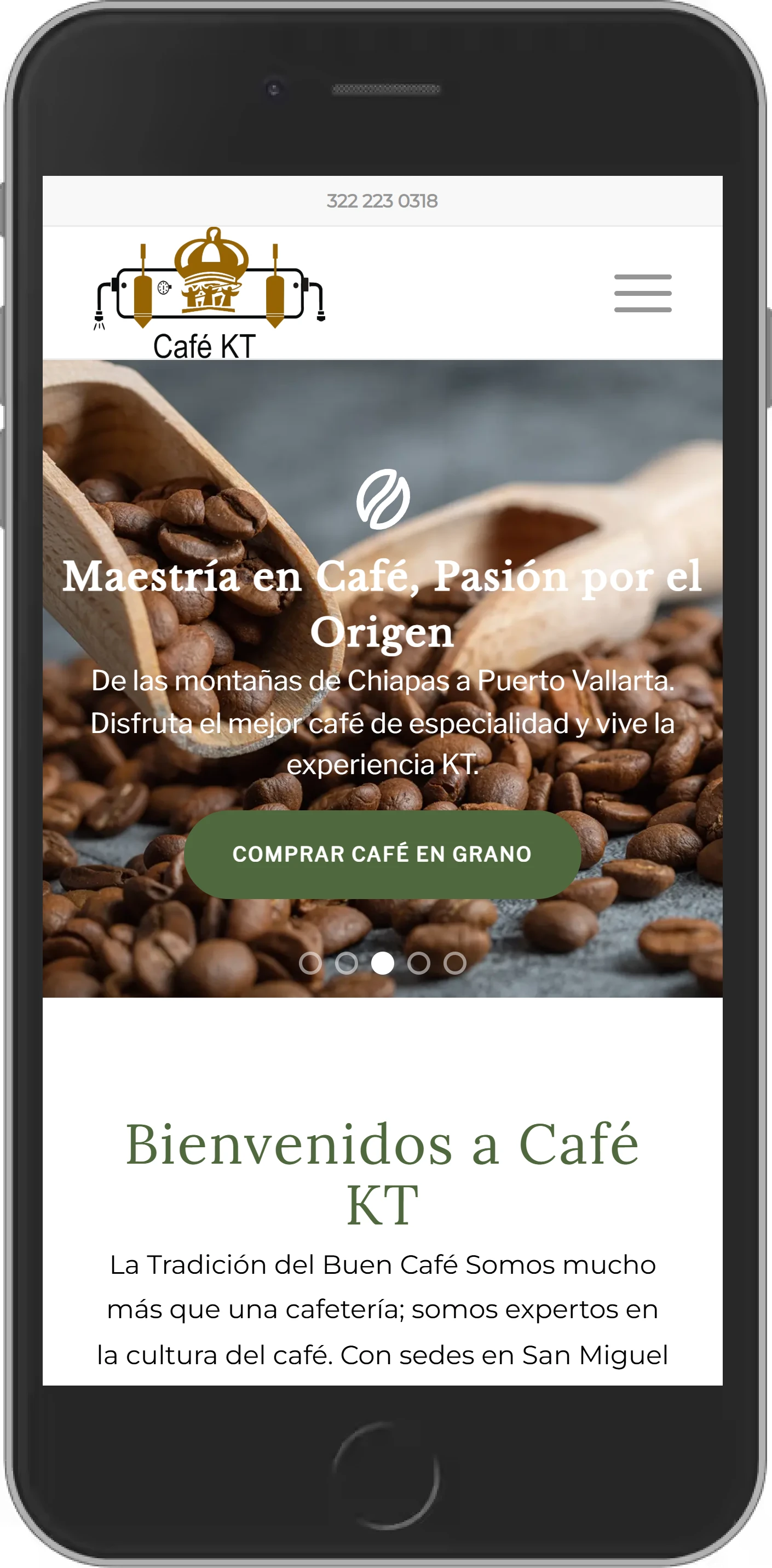 Cafe KT en celular