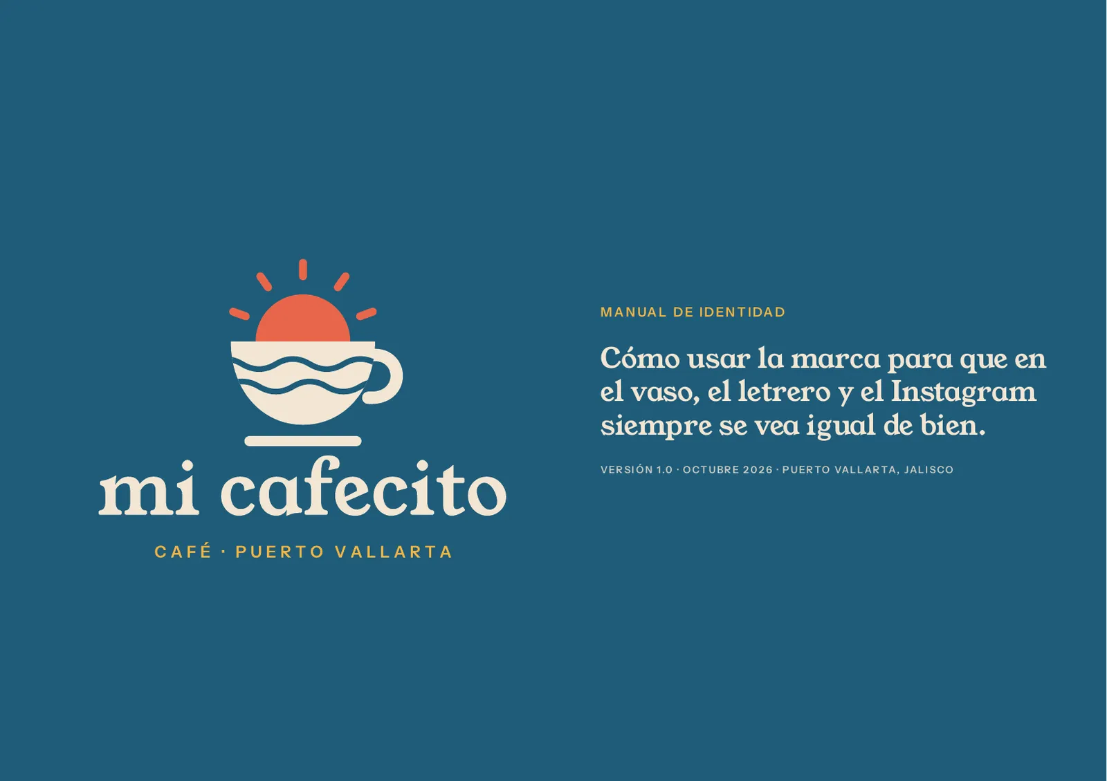 Sitio web de Mi Cafecito · Branding y logo