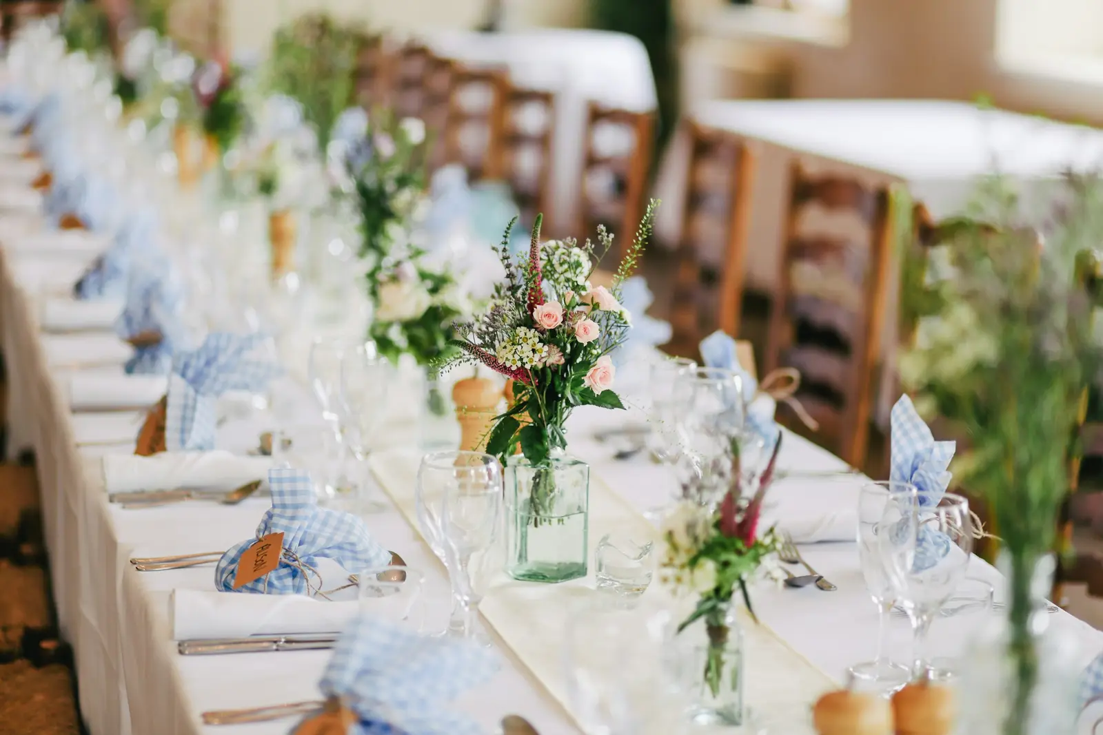 Mesa de boda decorada
